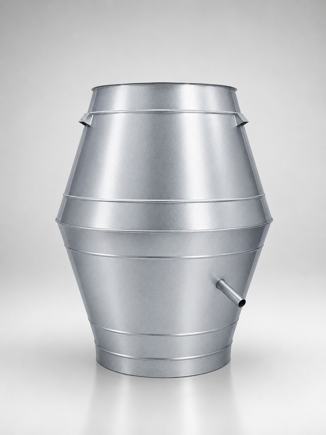 Paslanmaz ve galvaniz Jet Cap kesiti ile yukarı yönlü hava akışı